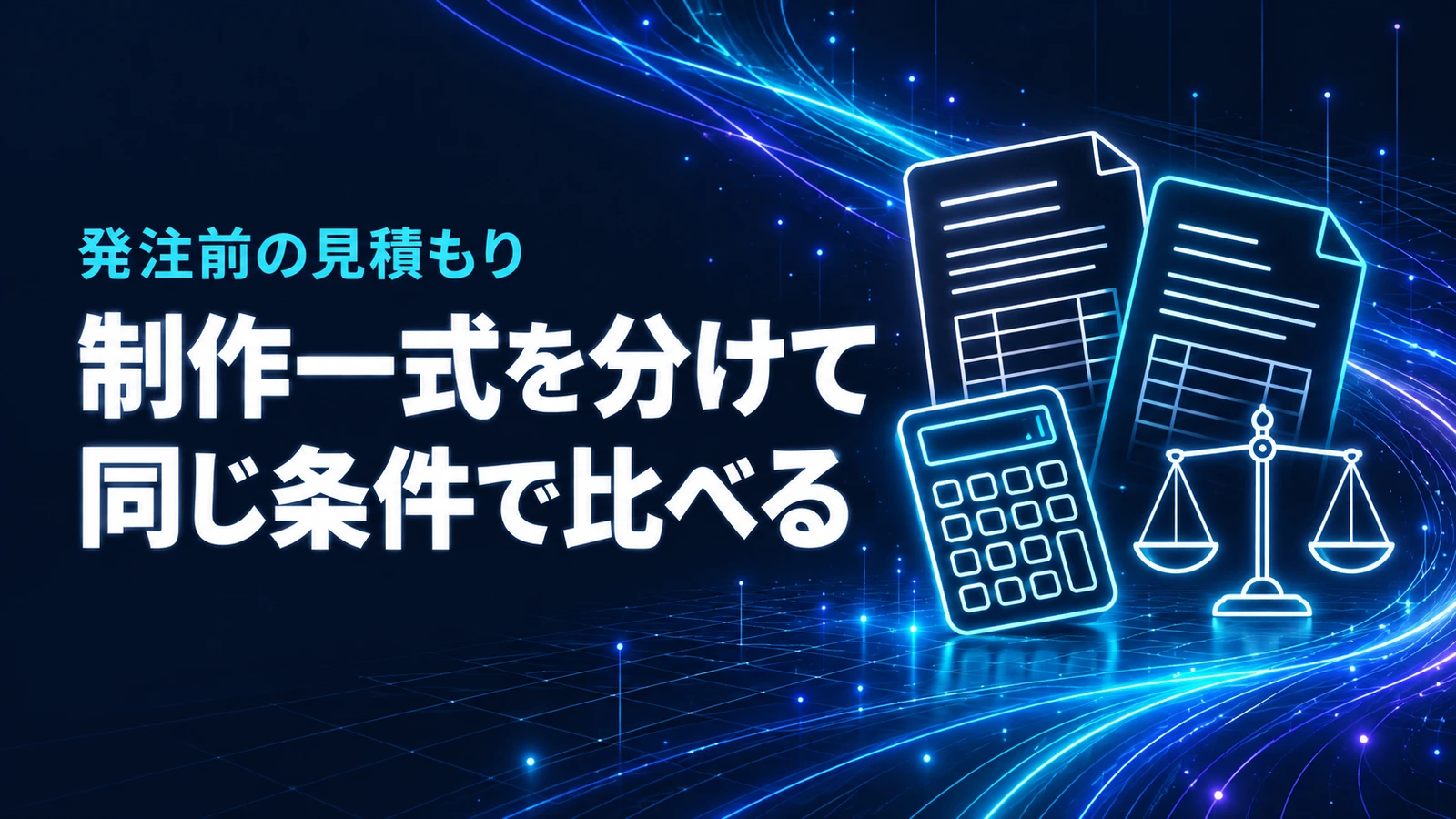 ホームページ制作の見積もりと作業範囲を比較するイメージ